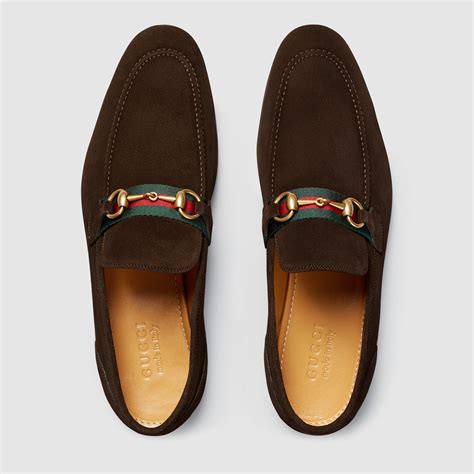 gucci horsebit leather loafers brown|Gucci suede horsebit loafers.